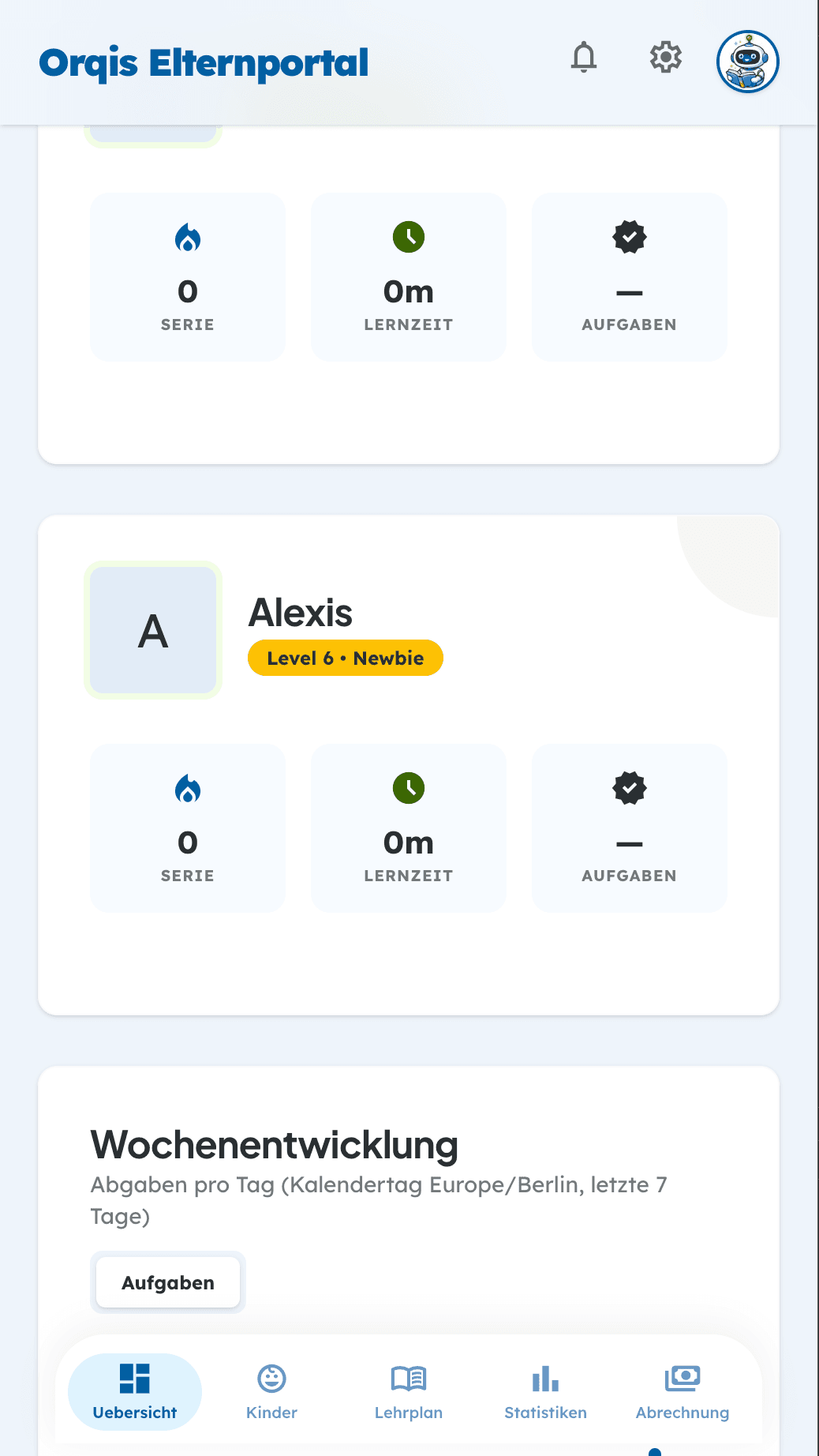 Elternportal in Orqis